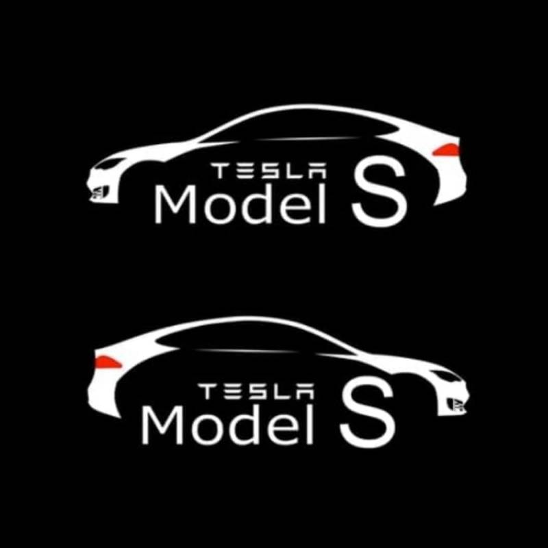 SWSKJELE Autotür Licht Projektor Türbeleuchtung für Tesla Model S,LED Schatten Willkommen Autotür Türbeleuchtung Zubehör,2pcs von SWSKJELE