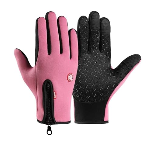 SWZEC FROSTFIT - Thermo Handschuhe perfekt für jedes Abenteuer.Doppelschichtverdickung - Thermo-profis (Rosa,L) von SWZEC