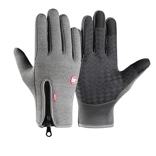 SWZEC FROSTFIT - Thermo Handschuhe perfekt für jedes Abenteuer.Doppelschichtverdickung - Thermo-profis (Silver-Grau,M) von SWZEC