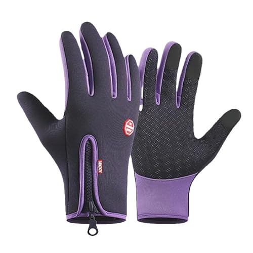 SWZEC FROSTFIT - Thermo Handschuhe perfekt für jedes Abenteuer.Doppelschichtverdickung - Thermo-profis (Violett,L) von SWZEC