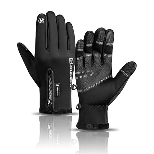 SWZEC Thermo Touch Pro Fahrrad Handschuh Herren (L,MBLL Schwarz) von SWZEC