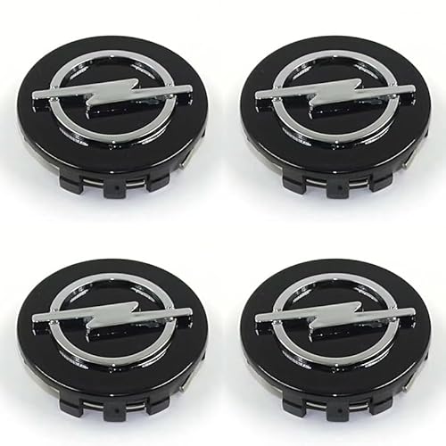 Auto Nabendeckel für Opel Astra J 2009-2015, Nabenkappen Felgendeckel Radnabenabdeckung Felgenkappen Radnabendeckel Radnabenkappen Wheel Caps ABS Ersetzen Zubehör 4PCS,Black-60MM von SXDZHK