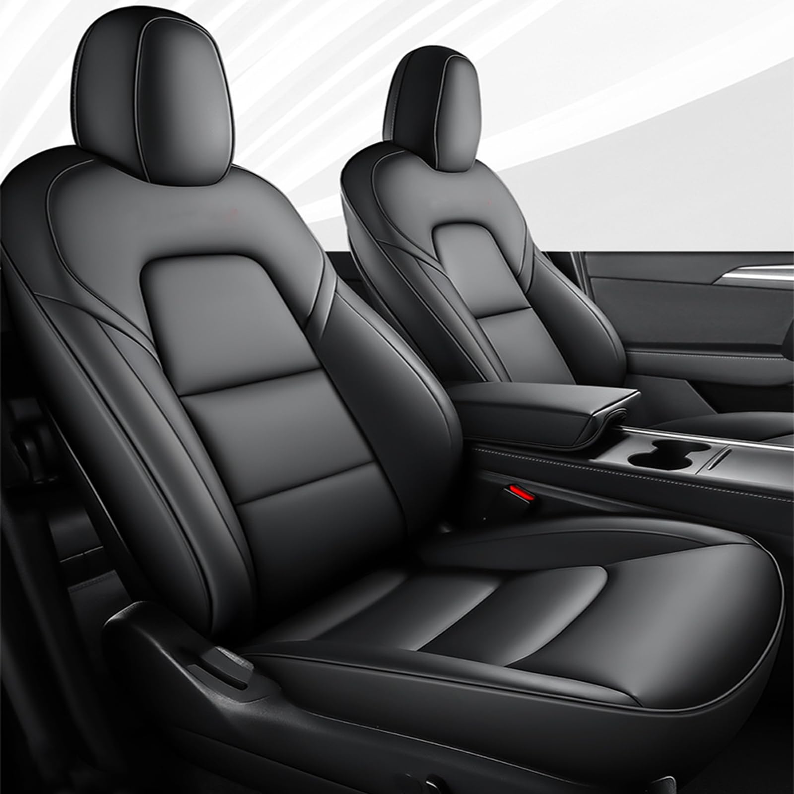 SXET Autositzbezüge Set Kompatibel mit Tesla Model Y (2017-2024), Komfortabel Autositzschoner Geeignet für die Vordersitze, Atmungsaktiv Stilvolles Autositzbezug Schonbezug Sitzbezug für das Auto von SXET