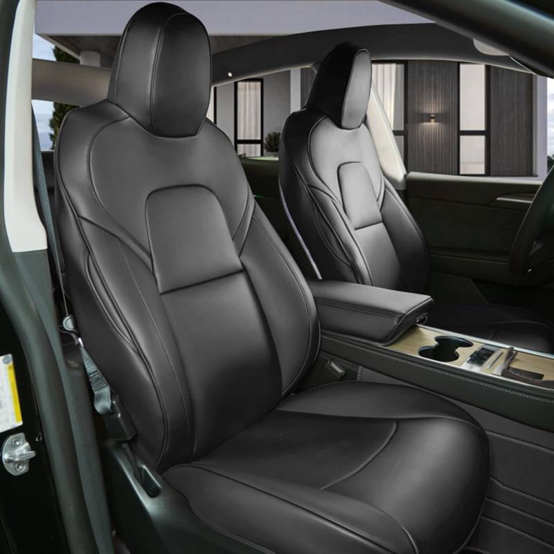 SXET Autositzbezüge Set Kompatibel mit Tesla Model Y (2020-2024),Komfortabel Anti-Rutsch Autositzbezug Schonbezug Sitzbezug für das Auto, Atmungsaktiv Autositzschoner Geeignet für die Vordersitze von SXET