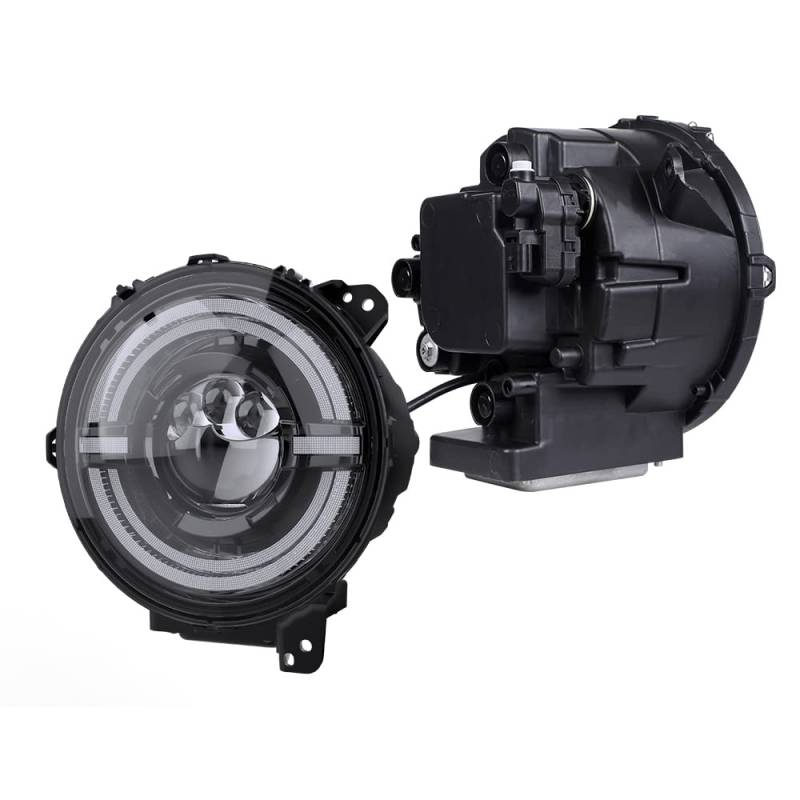 SXMA 22,9 cm runde 30/60 W LED-Scheinwerfer, Sonnenlicht, Scheinwerfer, H/L, Blinker, LED-Scheinwerfer für Jee P JL W Rangler ab 2018 von SXMA