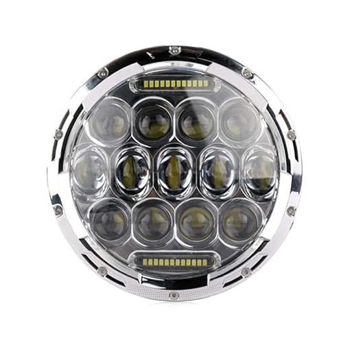 SXMA Runde LED-Scheinwerfer mit bernsteinfarbenem Blinker, Tagfahrlicht, 75 W, 1 Paar von SXMA