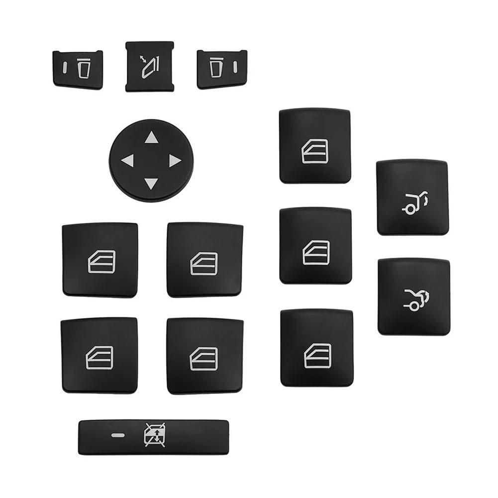 Auto Dekorative Innenbereich Autofenstergläser Lift-Taste Abdeckung Schalter Rahmen Zieraufkleber für Benz für W204 für GLA für X156 für A von SXNUCD