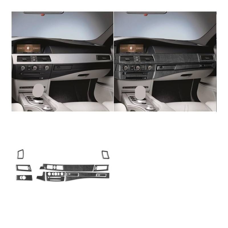 Auto Dekorative Innenbereich Für 5 Series Für E60 2004 2005 2006 2007 Center Console Dashboard Getriebe Set Abdeckung Aufkleber Innen von SXNUCD