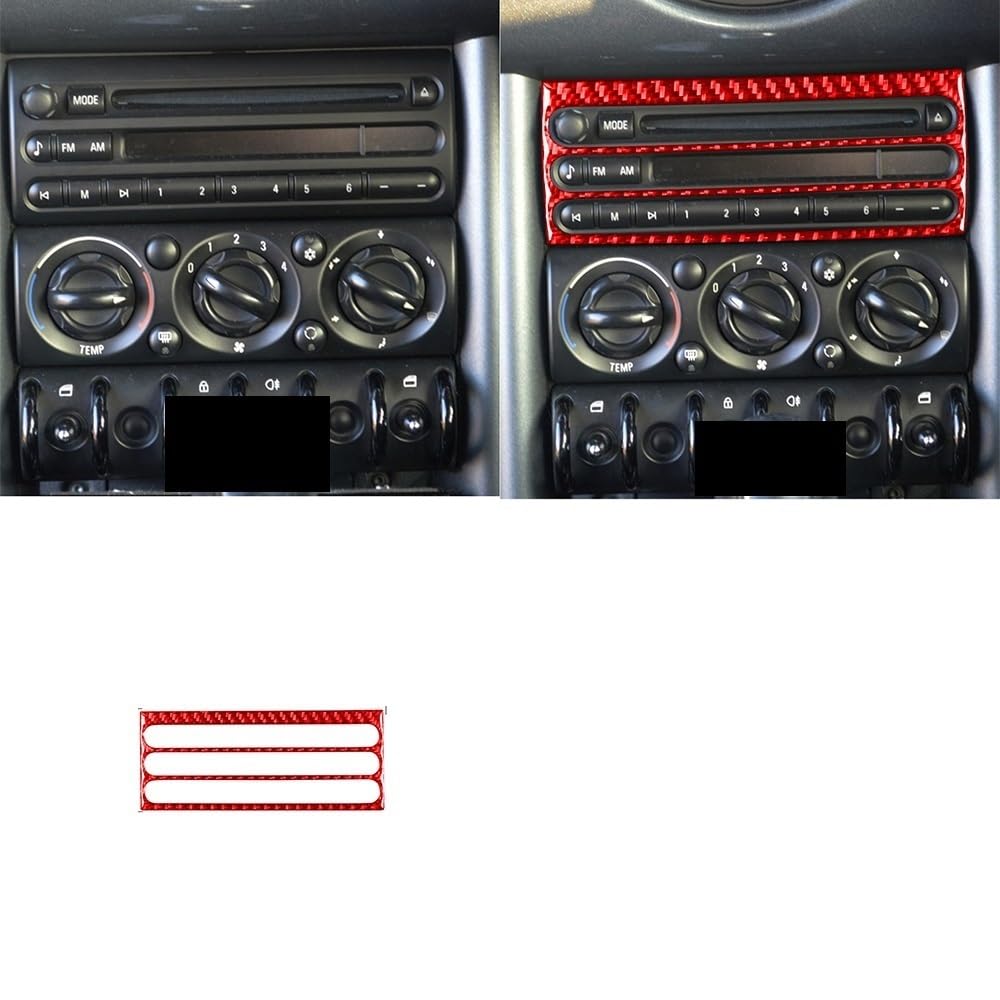 Auto Dekorative Innenbereich Für Mini Für Cooper 2002 2003 2004 Auto Innen Zentrale Steuerung CD Panel Taste Schalter Aufkleber von SXNUCD