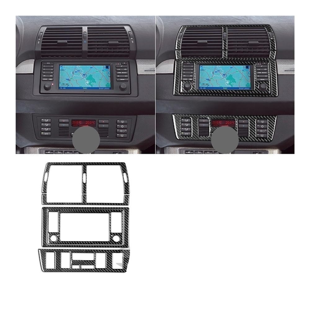 Auto Dekorative Innenbereich Für X5 Für E53 2000 2001 2002 2003 2004 2005 2006 Center Dashboard Set Kit Trim Abdeckung Tuning Aufkleber Innen von SXNUCD