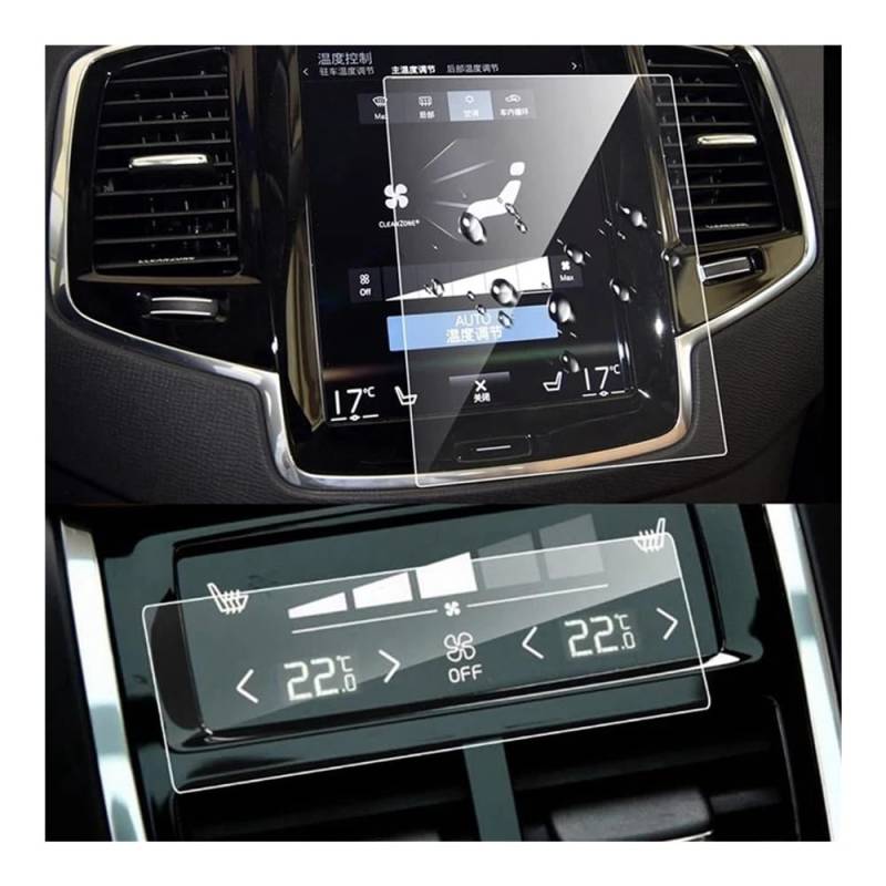 Displayschutzfolie Auto Navi Folie 2 PCS Für Volvo Für XC40 XC60 XC90 V90 V60 2016-2021 Auto GPS Navigation Bildschirm Film Hinten Bildschirm Gehärtetem Film von SXNUCD