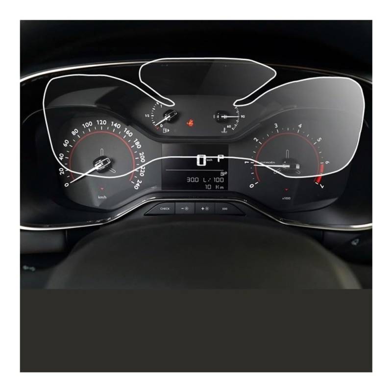 Displayschutzfolie Auto Navi Folie Auto Instrument Panel PET Dashboard Schutz Film Screen Protector Für Citroen C5 Für Aircross 2017-2019 von SXNUCD