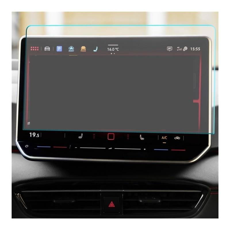 Displayschutzfolie Auto Navi Folie Displayschutzfolie Aus Gehärtetem Glas Für ID.4 2024 12,9 Zoll Auto-Infotainment-Radio GPS Anti-Glare-Schutzfolie von SXNUCD