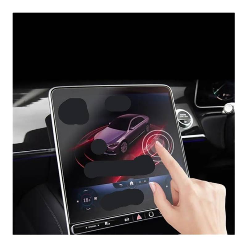 Displayschutzfolie Auto Navi Folie Displayschutzfolie Aus Gehärtetem Glas Für S-Klasse W223 2021 12,8 Zoll Autonavigation, Schützendes Gehärtetes Glas von SXNUCD