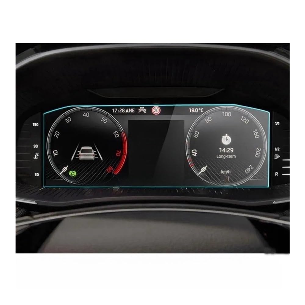 Displayschutzfolie Auto Navi Folie Displayschutzfolie Aus Gehärtetem Glas Für Skoda Für Fabia, Auto-Armaturenbrett, Instrumententafel, Schutzaufkleber von SXNUCD