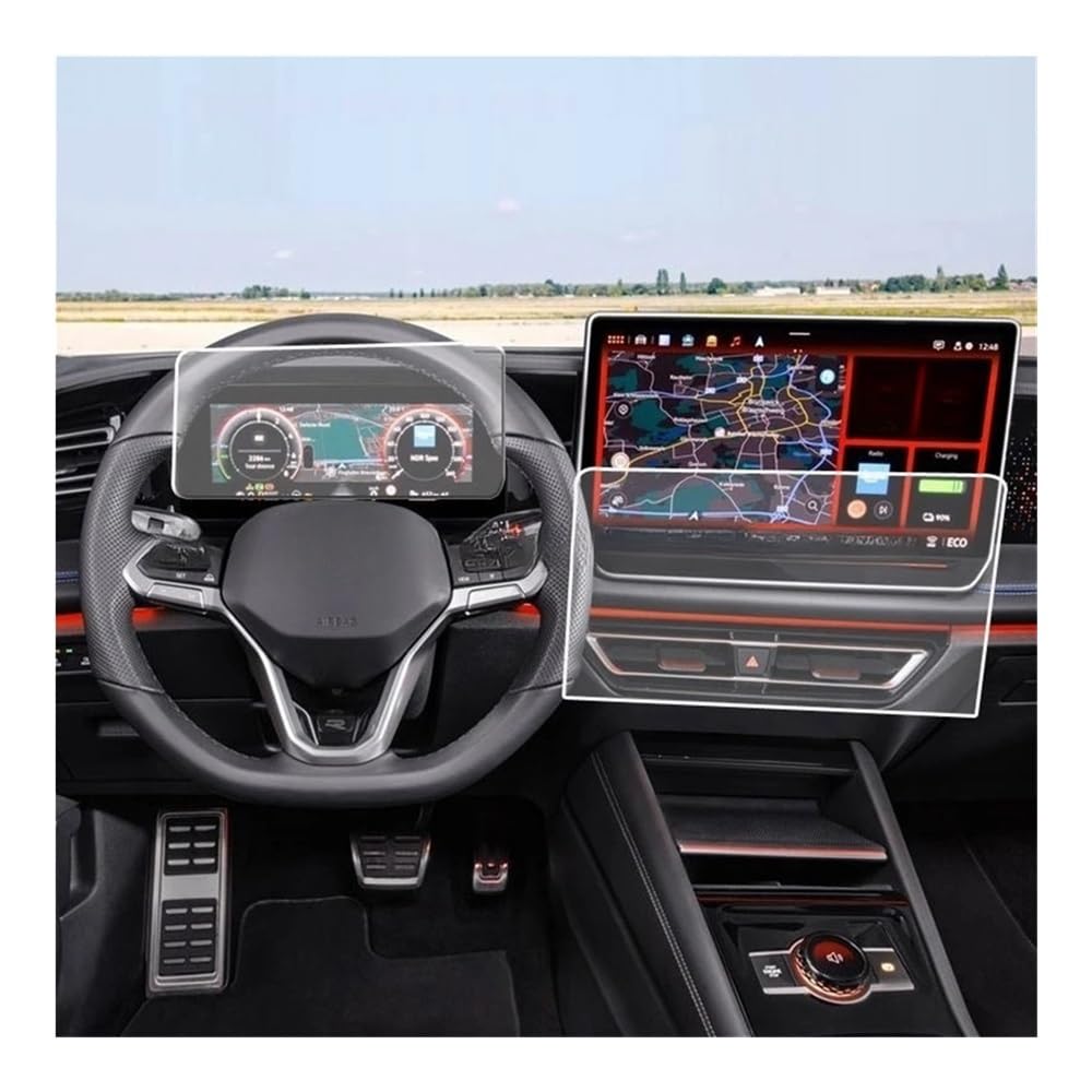 Displayschutzfolie Auto Navi Folie Displayschutzfolie Aus Gehärtetem Glas Für Tiguan 2024, Auto-GPS-Navigations-Armaturenbrett, Kratzfeste Folie von SXNUCD