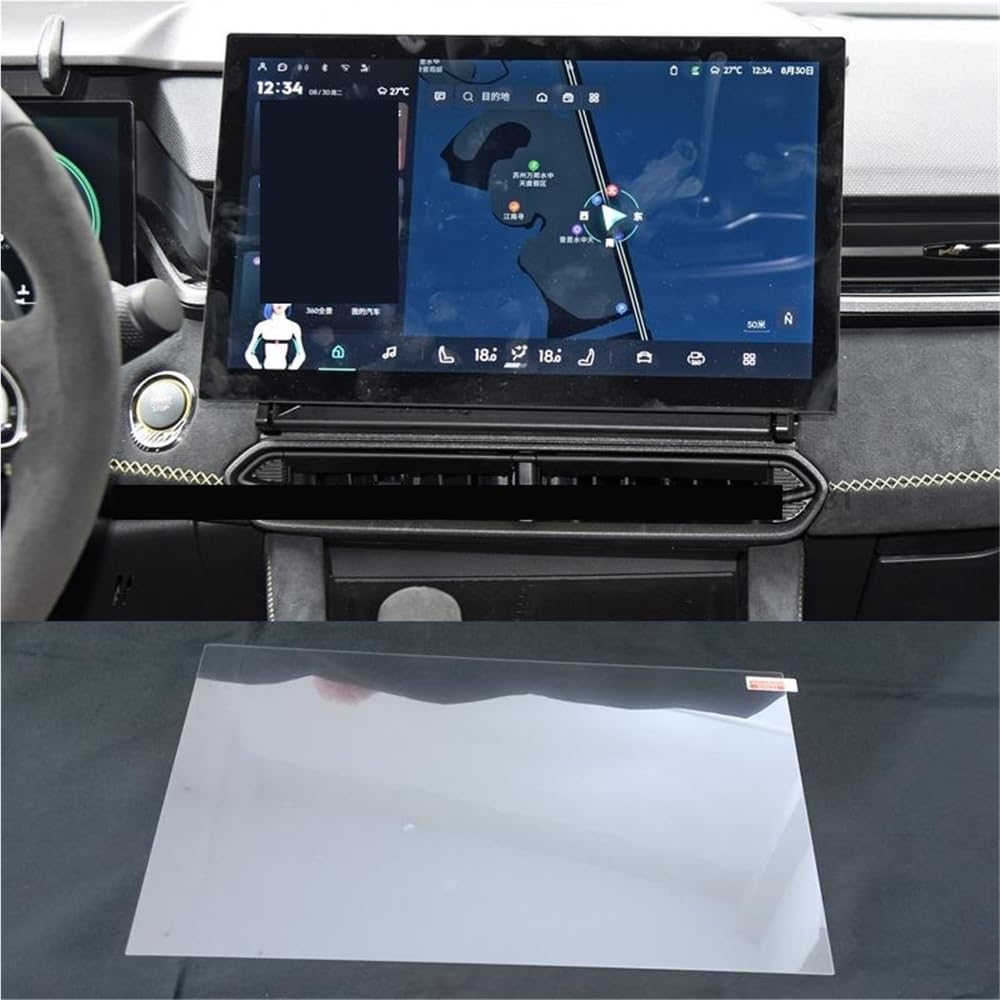 Displayschutzfolie Auto Navi Folie Displayschutzfolie Aus Gehärtetem Glas Für lynk&co 03+ 2023 12,8 Zoll Auto-Infotainment GPS-Navigationsfolie Innen von SXNUCD