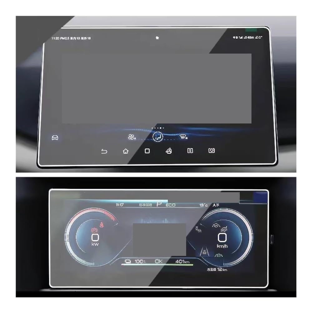 Displayschutzfolie Auto Navi Folie Für BYD Für Yuan Bis 2024 Auto 10,1 Zoll GPS Navigation Dashboard Touch Gehärtetem Glas Display-schutzfolie von SXNUCD