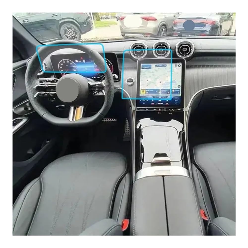 Displayschutzfolie Auto Navi Folie Für GLC 2023 11,9 Zoll GPS Touch Control Bildschirm 12,3 Zoll Instrument Bildschirm Gehärtetes Glas Schutz Film von SXNUCD