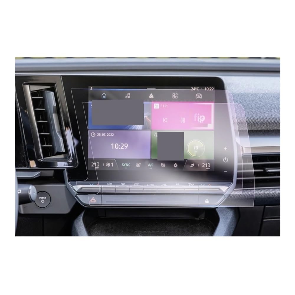 Displayschutzfolie Auto Navi Folie Für Megane E-tech Für Austral 2023 Auto Navigation Instrument Screen Protector Auto Innen Zubehör von SXNUCD