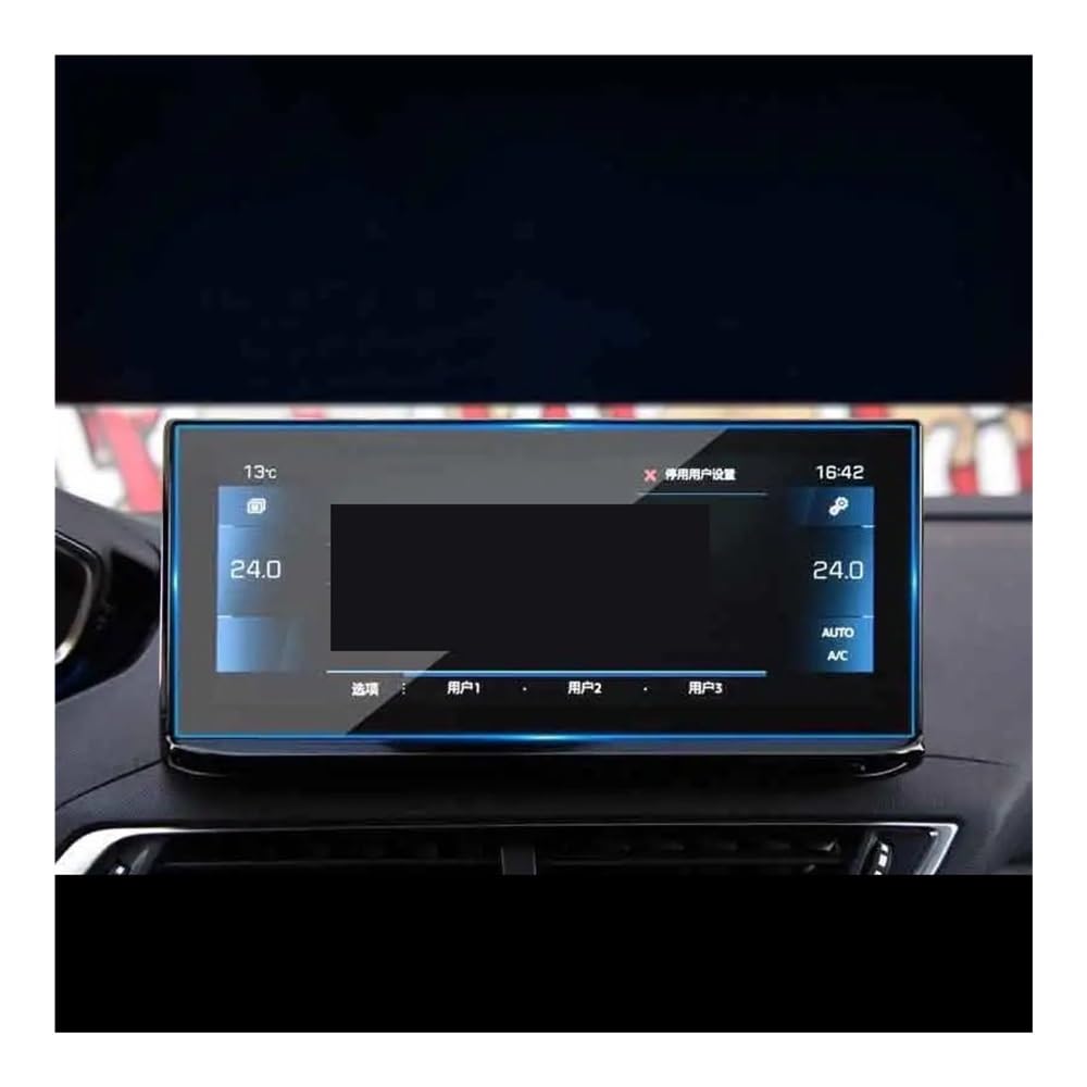 Displayschutzfolie Auto Navi Folie Für Pe&ugeot 3008 2021-2022 Auto GPS Navigation Bildschirm Gehärtetes Glas Schutz Film Auto Innen Film von SXNUCD