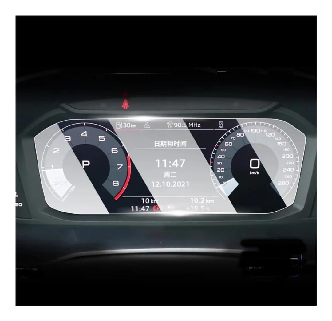 Displayschutzfolie Auto Navi Folie Für Q3 2019 2020 GPS-Navigation Und Instrument, Gehärtetes Glas, Touchscreen-Schutzfolie von SXNUCD