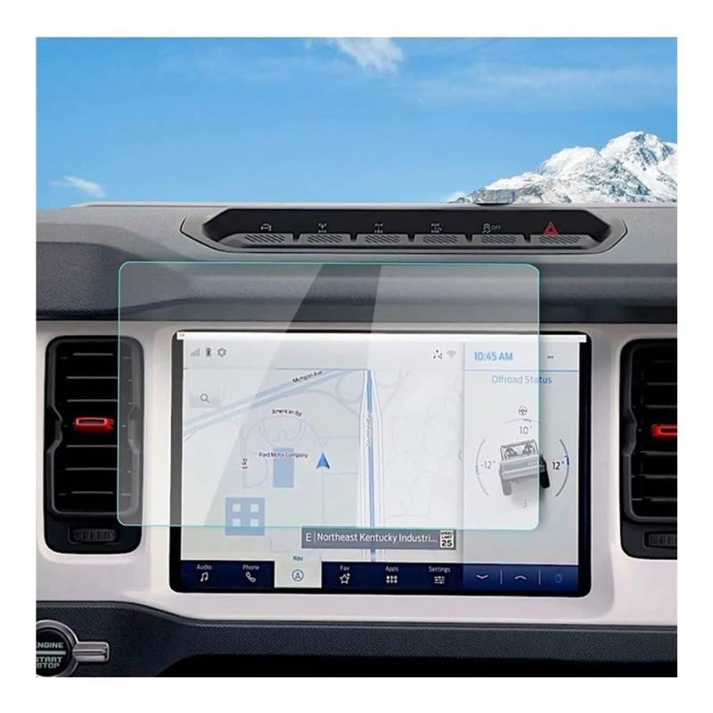 Displayschutzfolie Auto Navi Folie Gehärtete Glasfolie Für Bronco Sync4 2021 2022 2023 12 Zoll Auto GPS Navigation Touchscreen Schutzfolie von SXNUCD