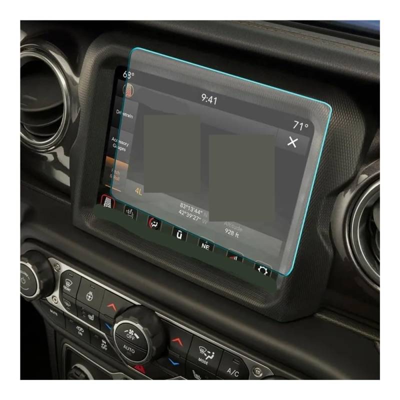 Displayschutzfolie Auto Navi Folie Gehärtetem Glas Film Für Wrangler Für Gladiator JT 8,4 Zoll Auto Navigation Screen Protector Auto Innen von SXNUCD