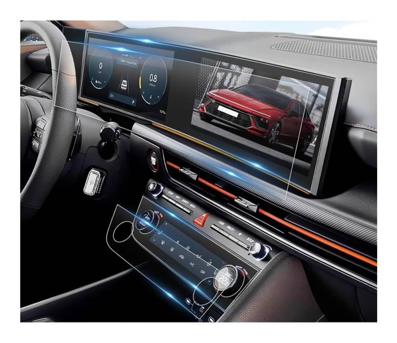 Displayschutzfolie Auto Navi Folie TPU-Displayschutzfolie Für Sonata 2024, Auto-Navigationsdisplay, Armaturenbrett, Klimaanlage von SXNUCD