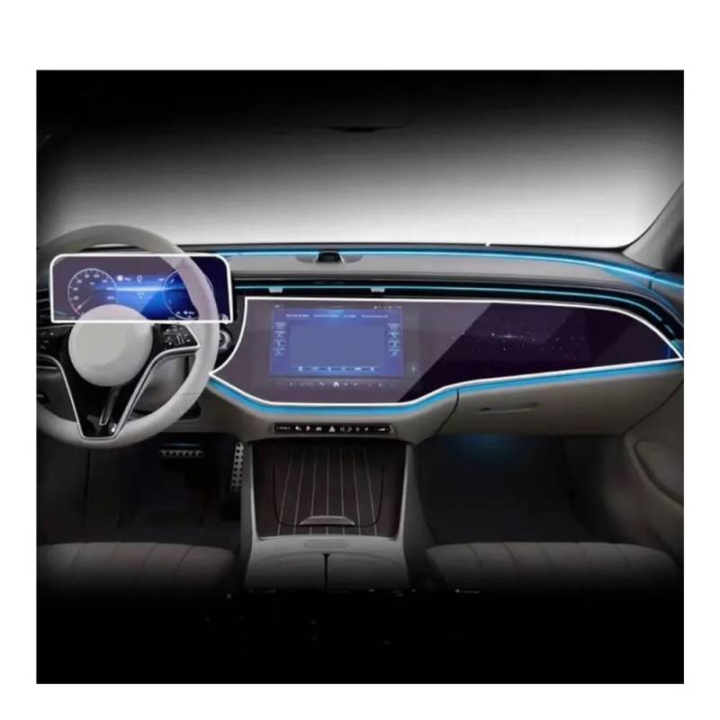 Displayschutzfolie Auto Navi Folie TPU-Schutzfolie Für E300 L 2024 GPS-Navigation Und Armaturenbrett-Touchscreen, Kratzfeste Folie von SXNUCD