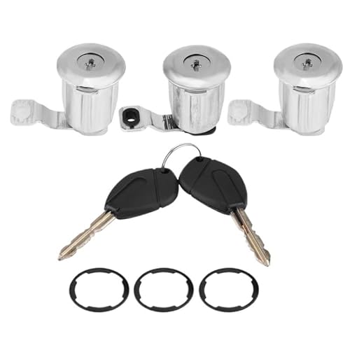 Heckklappenschloss Fasstürschloss-Zylinder-Set 4 Schlosskerne + 2 Schlüssel für Partner für Berlingo für Xsara Lock Picks von SXNUCD