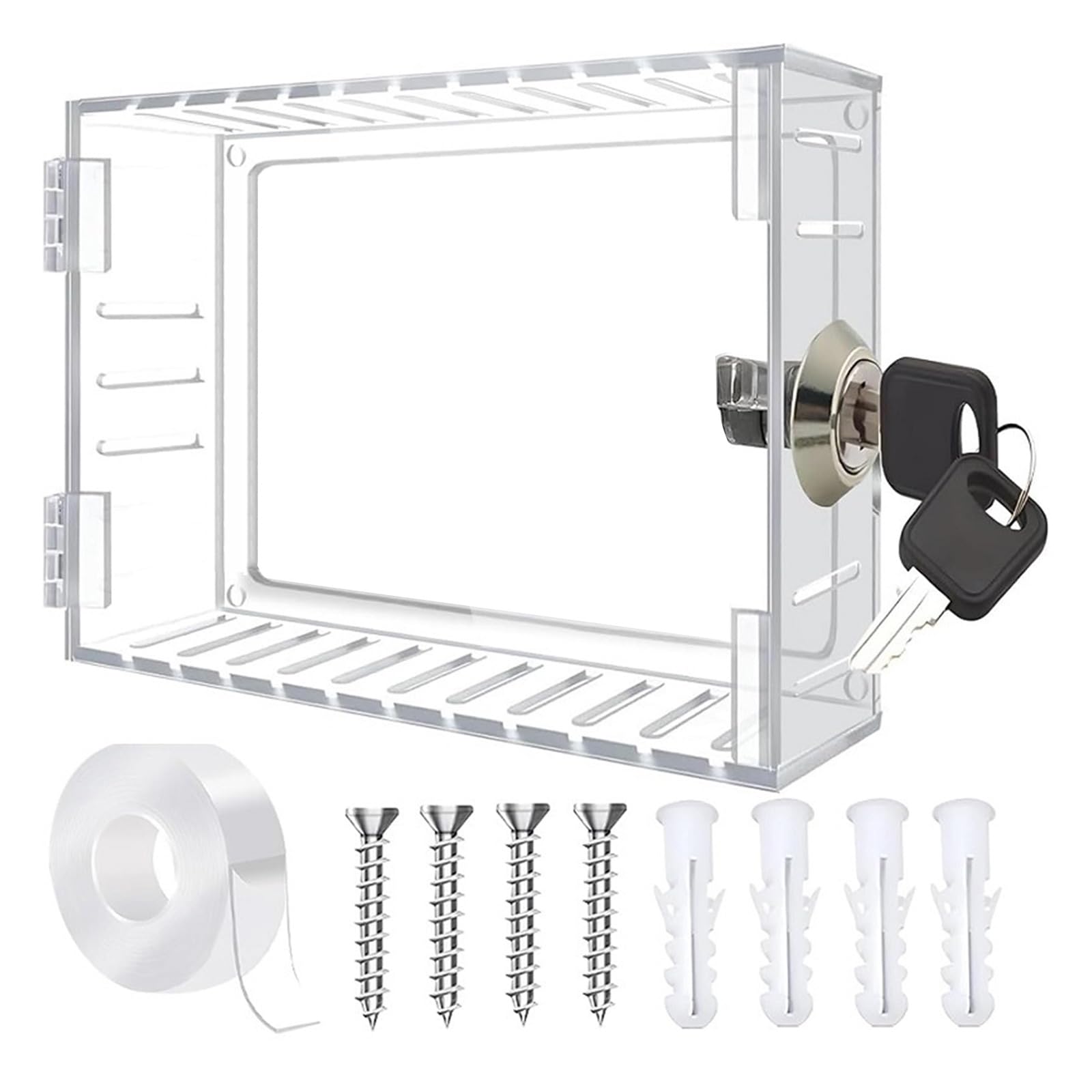 Universals Thermostatschlösser, Box mit Schlüssel, Wandmontage, transparente Thermostatabdeckungen mit Schloss, Thermostatschutz, Schutzabdeckungen von SXRQ