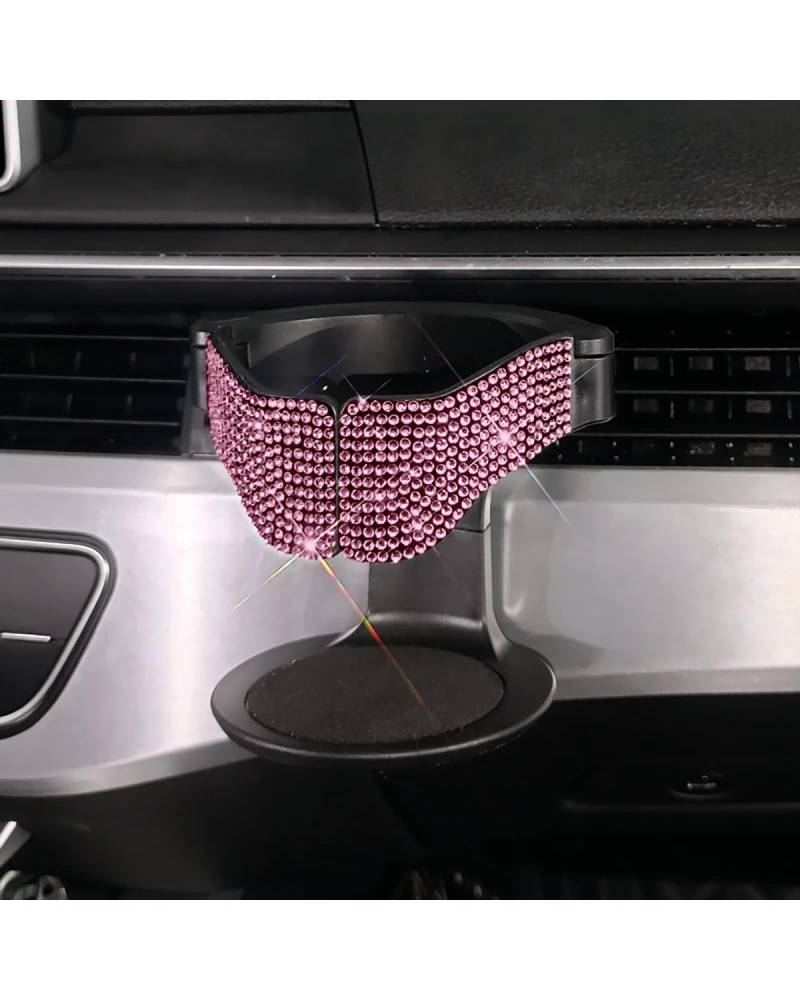 Auto Getränkehalter für Lüftung Auto Air Vent Trinken Tasse Flasche Halter Strass Trinken Wasser Flasche Aschenbecher Halterung Halter Clip Auto Innen Zubehör(Pink) von SXXJVES