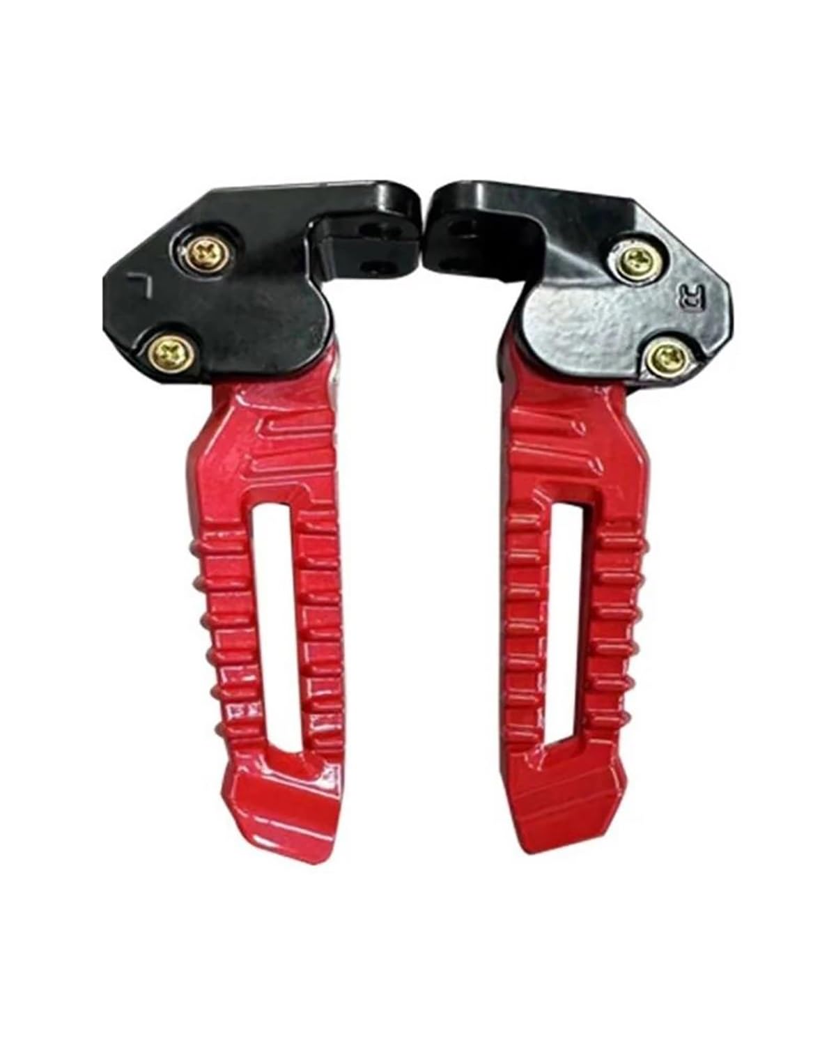 Motorradpedale Für 150cc 125cc Motorrad Ersatz Fußrasten Universal Pedal Fußstützen Motorrad Zubehör Aluminium Fußstütze Pedal Motorrad-Ruhepedal(Red) von SXXJVES