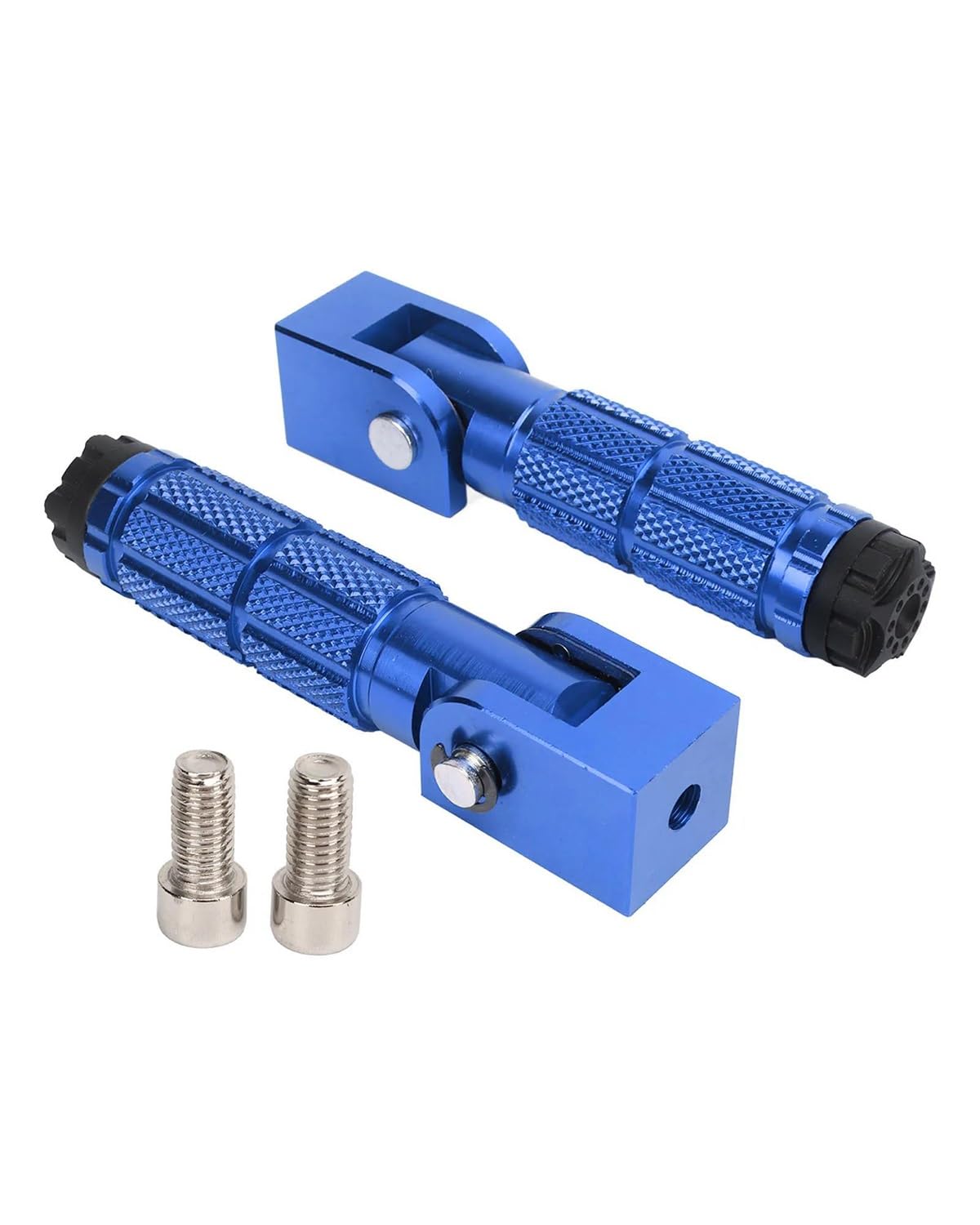 Motorradpedale Für ATV UTV Go Kart Motorrad Fußrasten CNC Aluminium Motor Bike Universal Klapp Fußstützen Fußrasten Hinten Fuß Pedale Motorrad-Ruhepedal(Blue) von SXXJVES