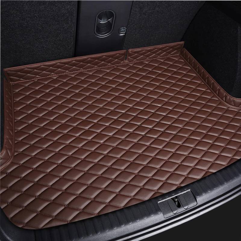 Kofferraum Schutzmatte für Audi A6 travel 2007-2018(2 backrests), kofferraummatten Abdeckung Gummi Wasserdicht Cargo Schutzmatte Auto Zubehör,Brown von SXXTS