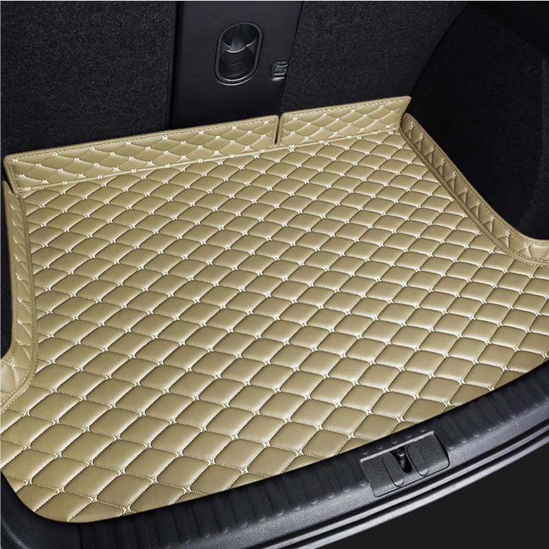 Kofferraum Schutzmatte für Audi Q7 5Seats 2006-2015, kofferraummatten Abdeckung Gummi Wasserdicht Cargo Schutzmatte Auto Zubehör,Beige von SXXTS