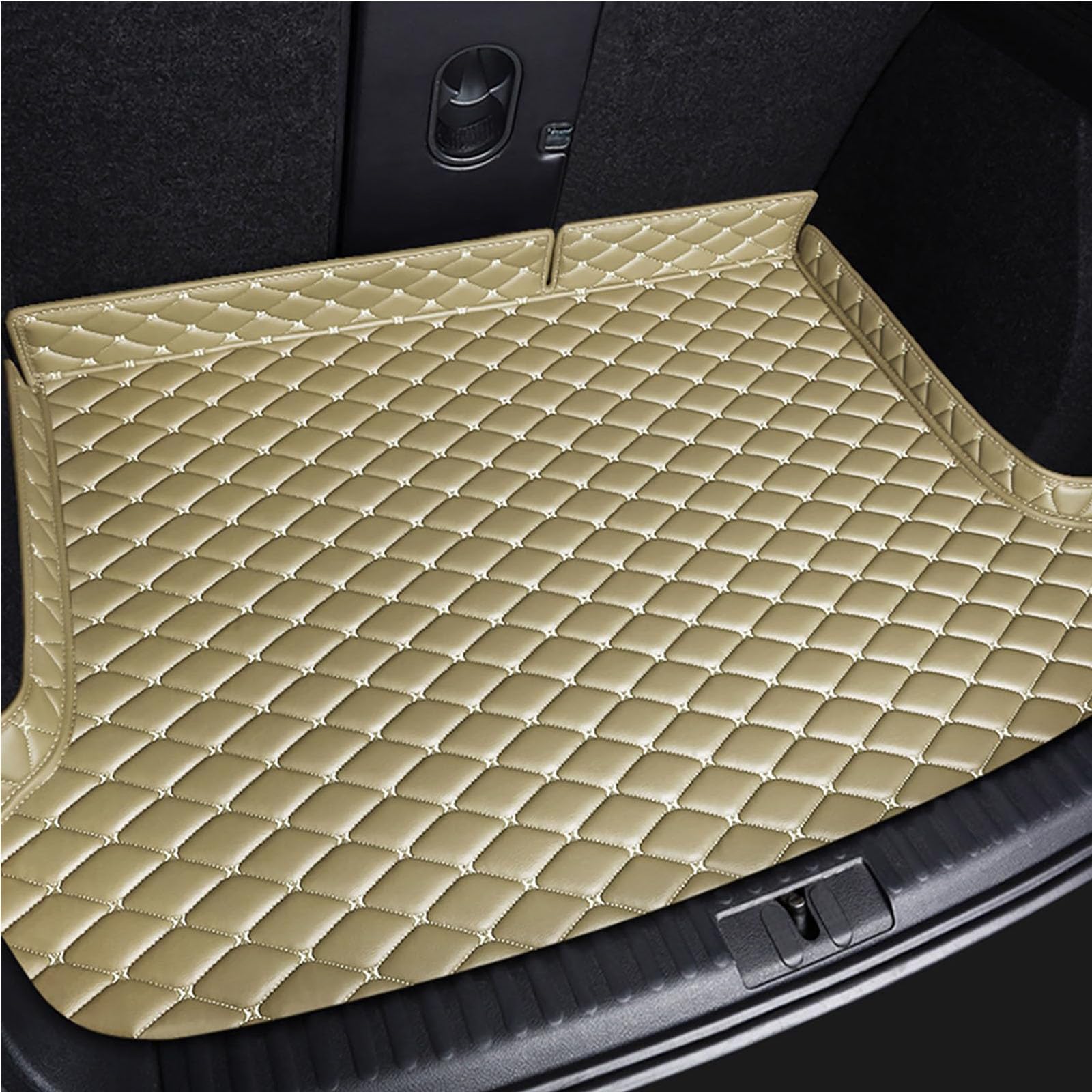 Kofferraum Schutzmatte für Maserati Quattroporte 2013-2019, kofferraummatten Abdeckung Gummi Wasserdicht Cargo Schutzmatte Auto Zubehör,Beige von SXXTS