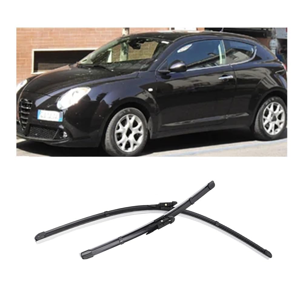 Scheibenwischer für Alfa Romeo Mito 2008-2023 26"+15", Wischerblätter Ersatzwischblätter Wischerblatt Gummi Auto Frontscheibenwischerblatt von SXXTS