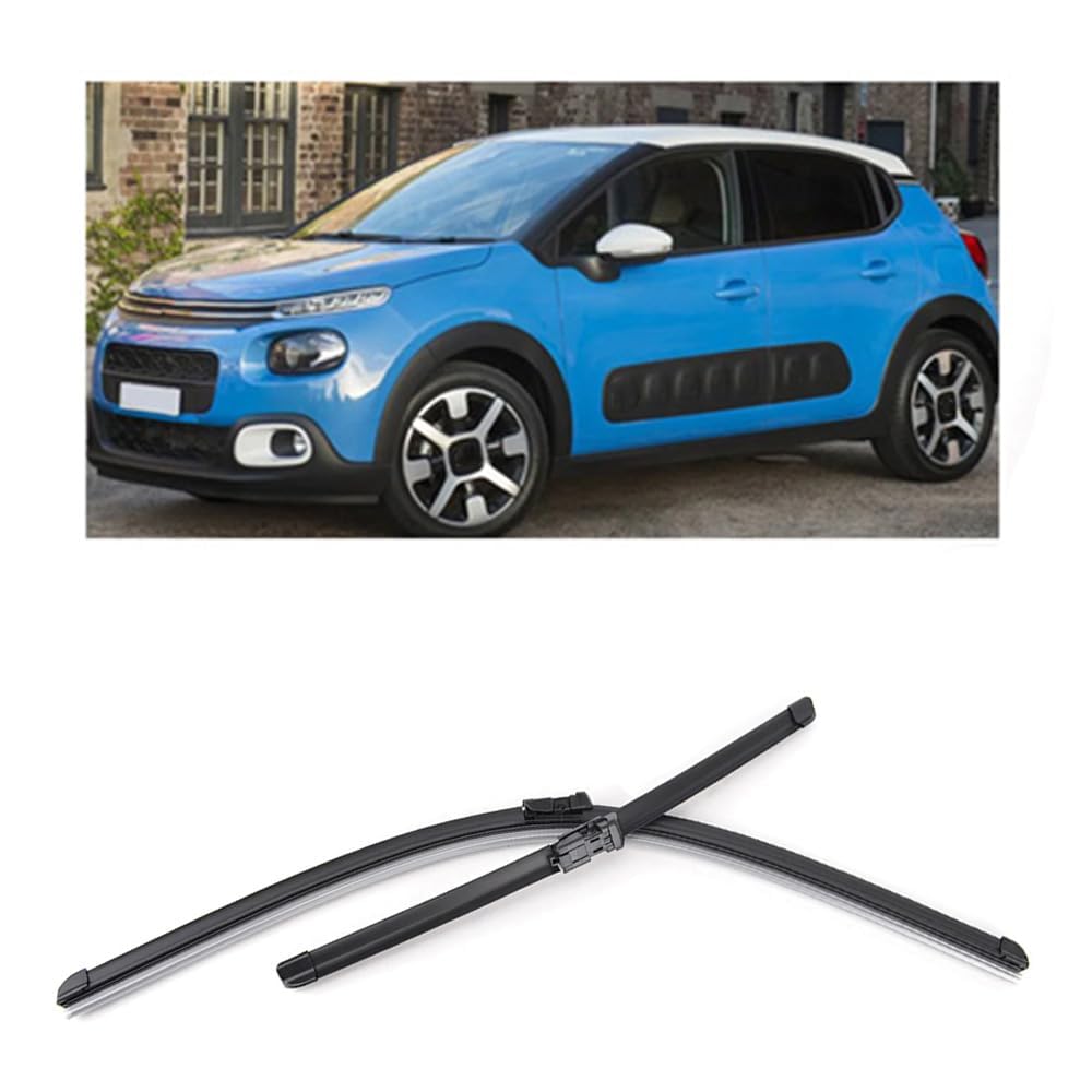 Scheibenwischer für Citroen C3 MK3 2016-2023 26"+16", Wischerblätter Ersatzwischblätter Wischerblatt Gummi Auto Frontscheibenwischerblatt von SXXTS