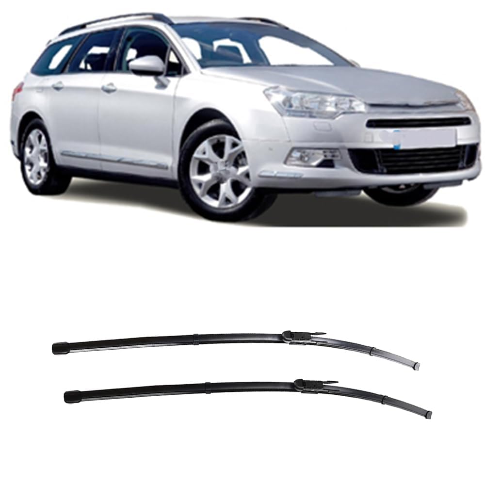 Scheibenwischer für Citroen C5 RD/TD 2008-2017 28"+22", Wischerblätter Ersatzwischblätter Wischerblatt Gummi Auto Frontscheibenwischerblatt von SXXTS