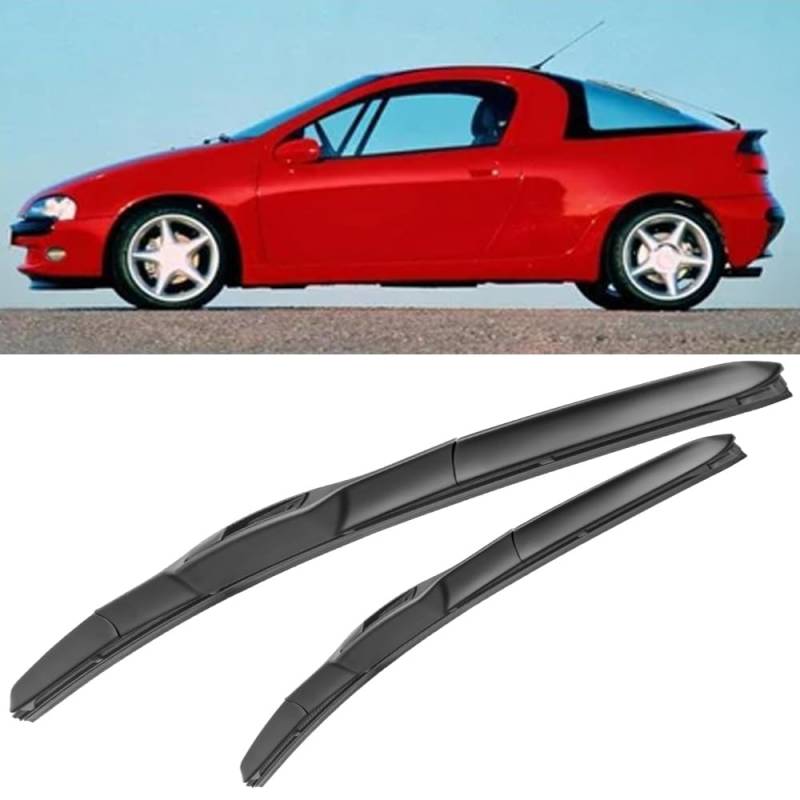 Scheibenwischer für Opel Tigra A 1994-2001 18"+18", Wischerblätter Ersatzwischblätter Wischerblatt Gummi Auto Frontscheibenwischerblatt von SXXTS