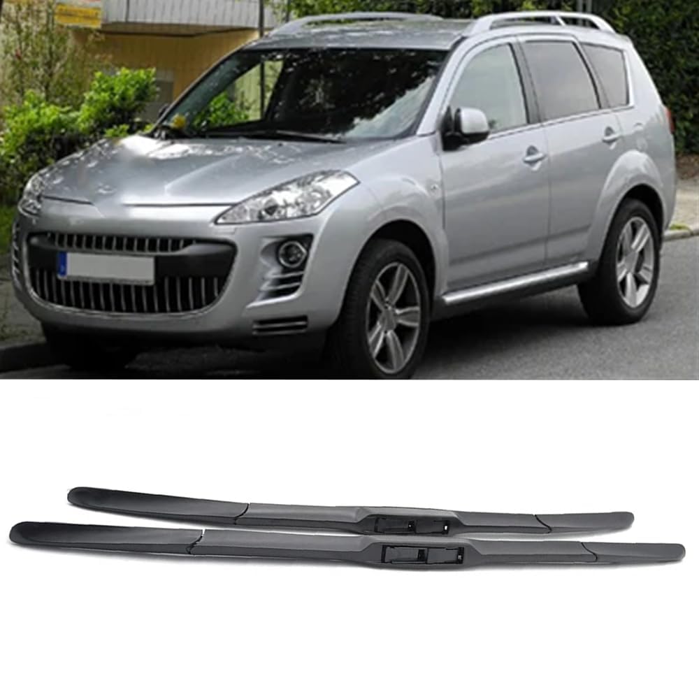 Scheibenwischer für Peugeot 4007 2007-2012 24"+20", Wischerblätter Ersatzwischblätter Wischerblatt Gummi Auto Frontscheibenwischerblatt von SXXTS