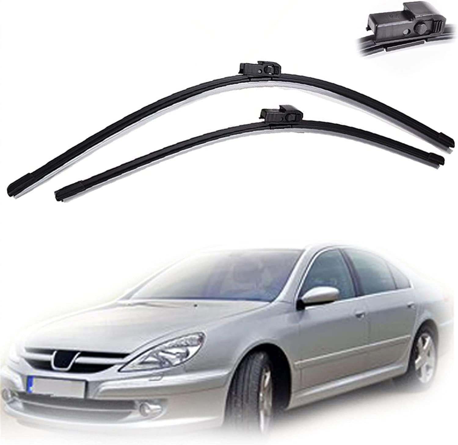 Scheibenwischer für Peugeot 607 2002-2011 26" 22", Wischerblätter Ersatzwischblätter Wischerblatt Gummi Auto Frontscheibenwischerblatt von SXXTS