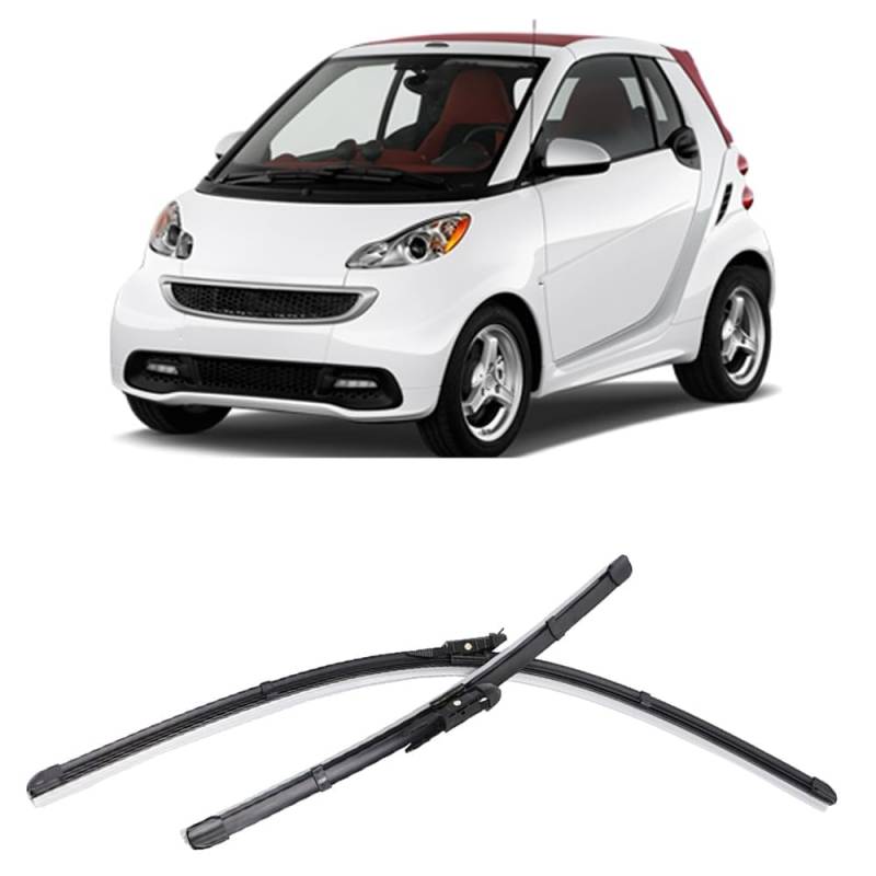 Scheibenwischer für Smart ForTwo W451 2007-2014 23"+21", Wischerblätter Ersatzwischblätter Wischerblatt Gummi Auto Frontscheibenwischerblatt von SXXTS