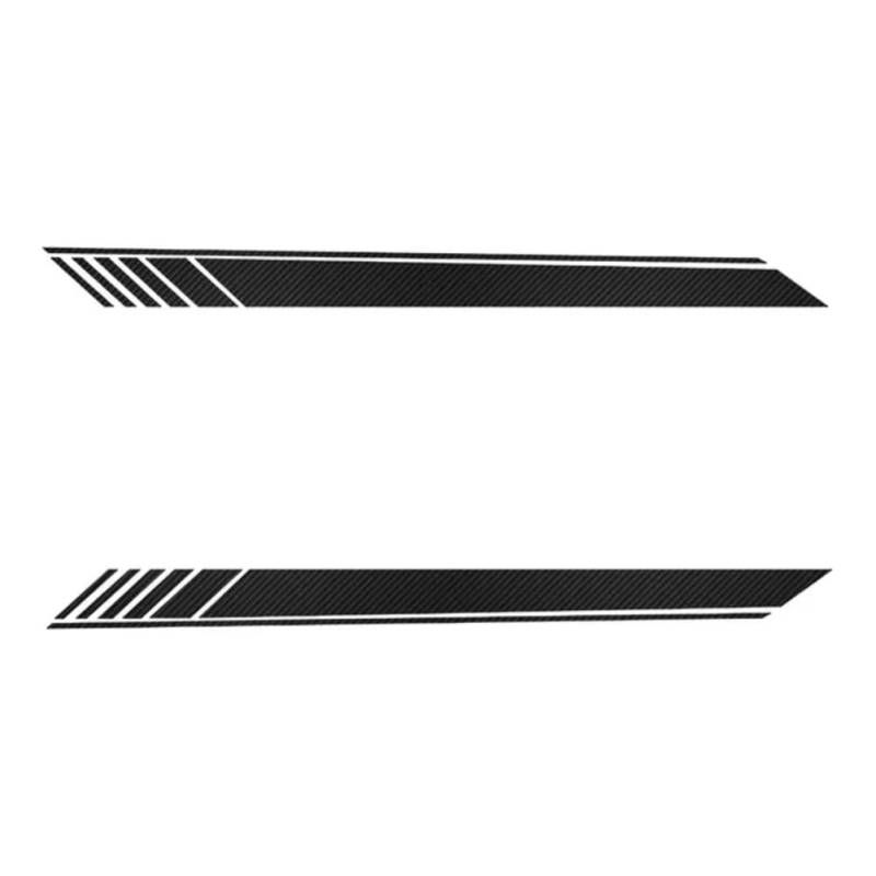 2 Pcs Racing Sport Car Door Side Stripes Skirt Stickers Carbon Fiber Vinyl Decal, for Audi A3 S3 RS3 Sportback Accessories von SXYCXJB