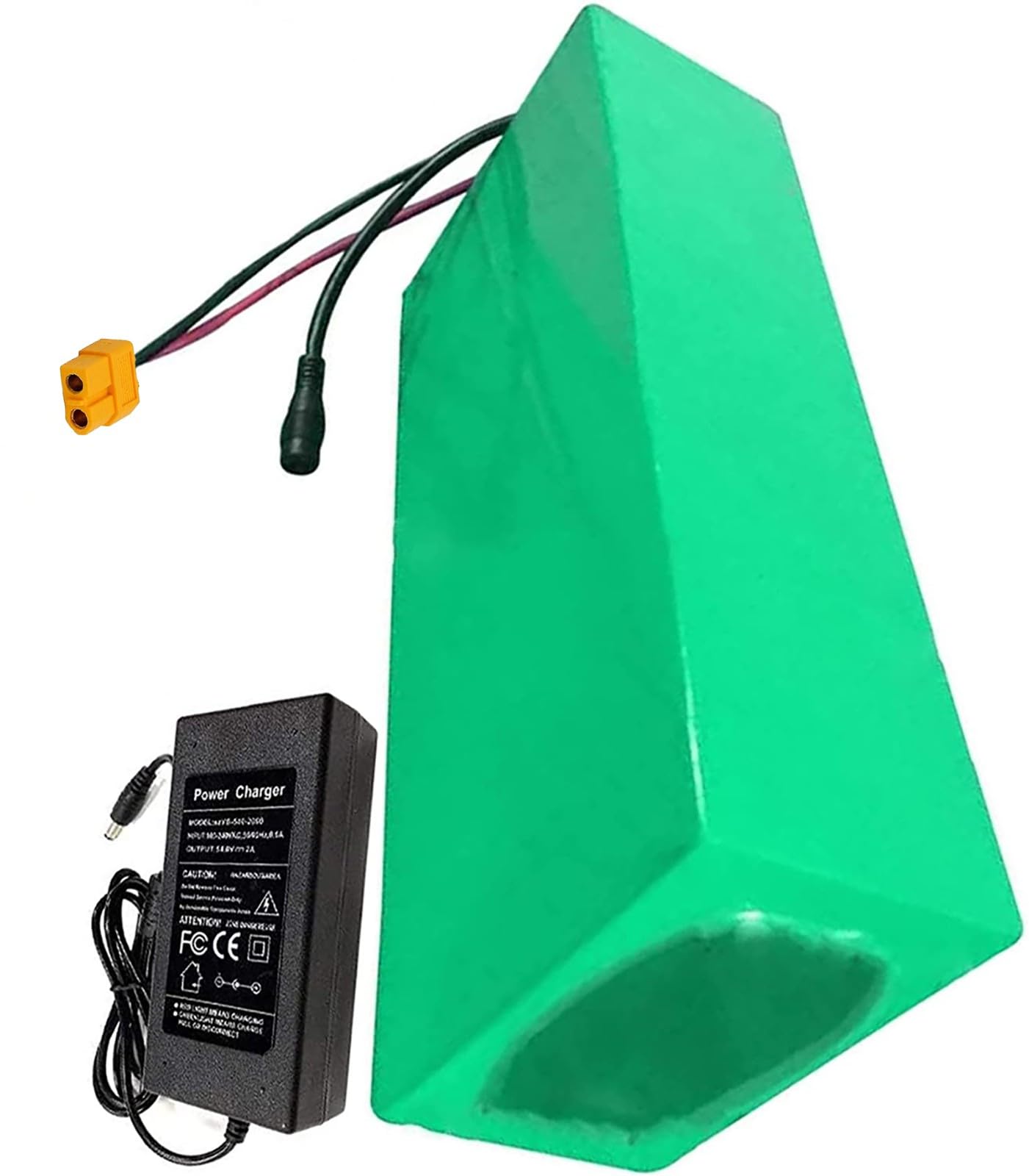 48V 10Ah/12Ah/15Ah/20/25/30Ah wiederaufladbare Lithiumbatterie, Pack mit BMS-Schutz Hochleistungsbatterie wasserdichtes PVC, für 200W 300W 400W 500W 800W 1000W Motor 48V 10AH(2),XT60 von SXYKXYDL