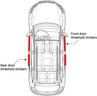 Auto Einstiegsleisten Aufkleber für Mitsubishi ASX 2020, Schutz Autotür Kantenschutz Einstiegsleistenschutz rutschfeste Anti-KratzTrim,A von SXZMAZS