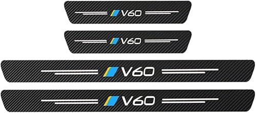 Auto Einstiegsleisten Aufkleber für Volvo V60, Schutz Autotür Kantenschutz Einstiegsleistenschutz rutschfeste Anti-KratzTrim von SXZMAZS