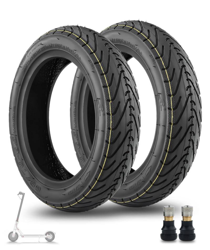 10 Zoll Reifen Tubeless für Ninebot Max G30,60/70-6.5 Tubeless Reifen Ersatzräder,Selbstreparierende Tubeless Offroad Reifen für Ninebot Max G30D 2/G30 Max/G30E/G30LP Elektroroller Offroad Reifen von SYACHI